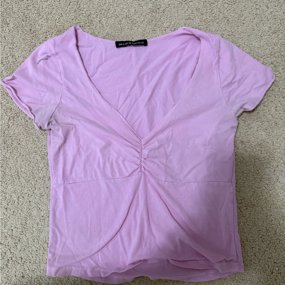 Blush Pink V-Neck Top